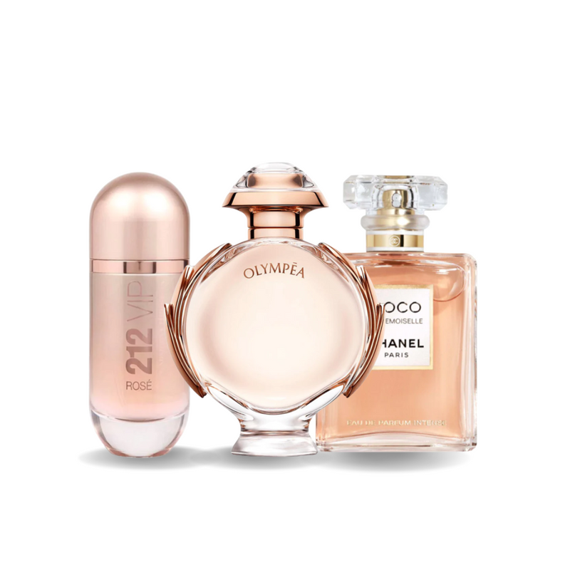 Zestaw 3 perfum | 212 VIP Rosé, Olympéa, Coco Mademoiselle 100 ml
