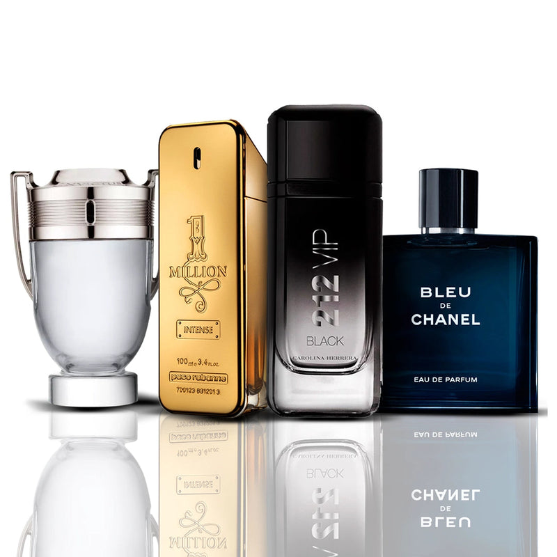 Zestaw 4 perfum | Invictus Victory + One Million + Bleu de Chanel + 212 VIP Black