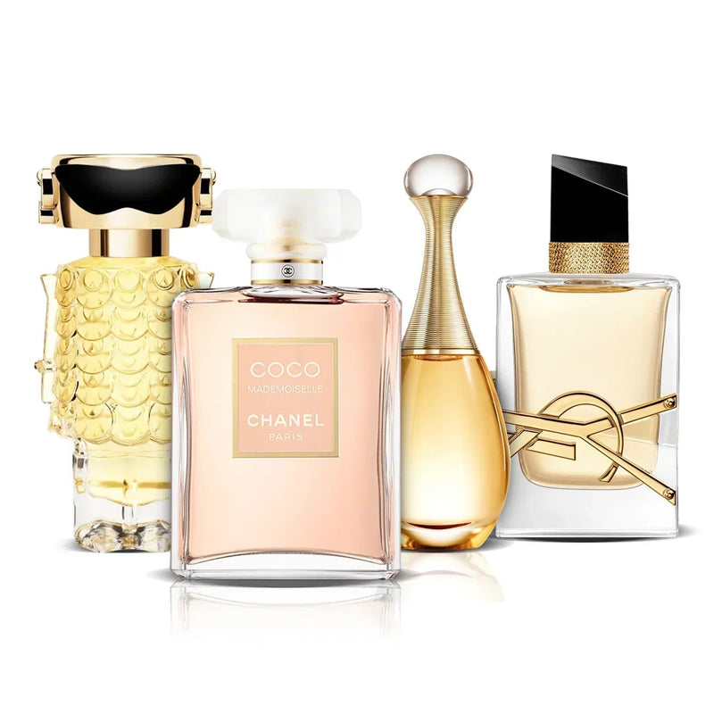Zestaw 4 perfum | Fame, Coco Mademoiselle, J'adore i Libre 100 ml