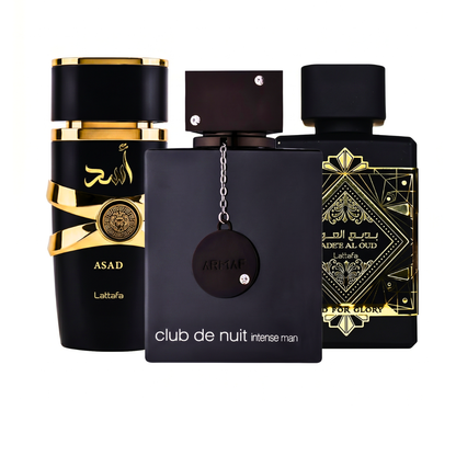 Zestaw 3 perfum | Club de Nuit Intense Man + Asad + Oud for Glory 100 ml