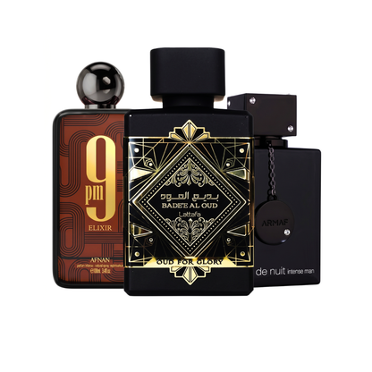 Zestaw 3 perfum | Club de Nuit Intense Man + Oud for Glory + 9PM Elixir 100 ml