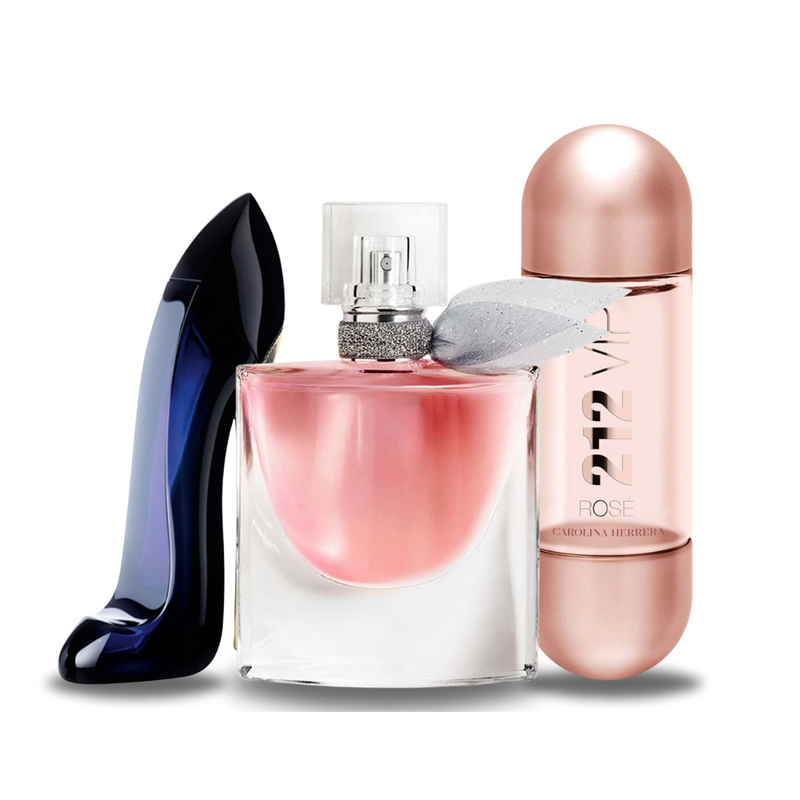 Zestaw 3 perfum | Good Girl, La Vie Est Belle, 212 VIP Rosé 100 ml