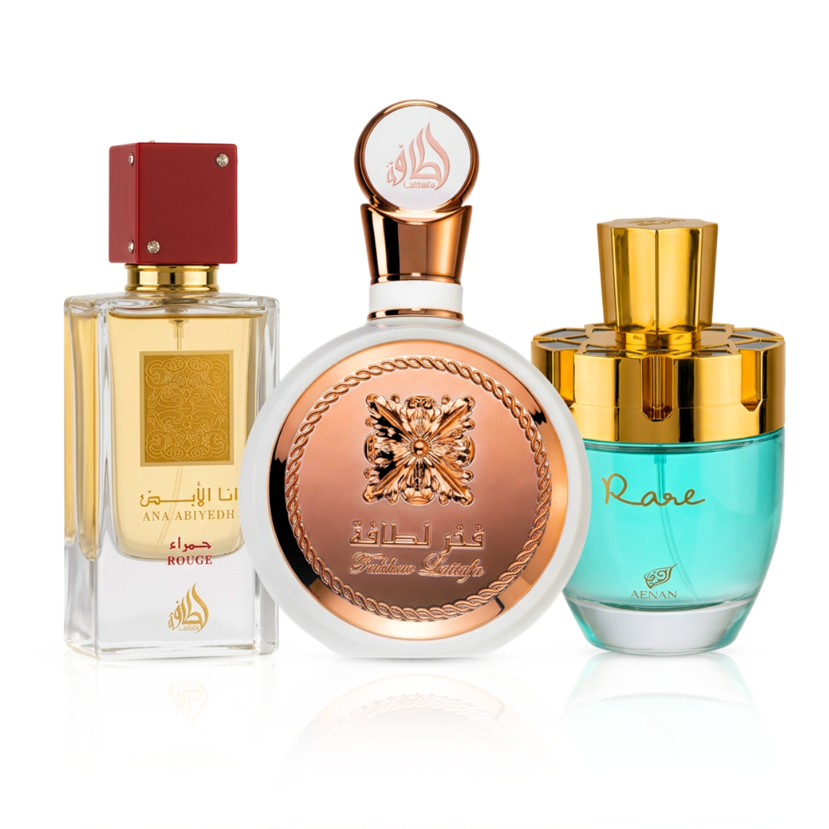 Zestaw 3 perfum | Fakhar Rose + Ana Abiyedh Rouge + Rare Tiffany 100 ml