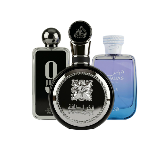 Zestaw 3 perfum | Hawas Ice + 9AM Dive + Fakhar Black 100 ml