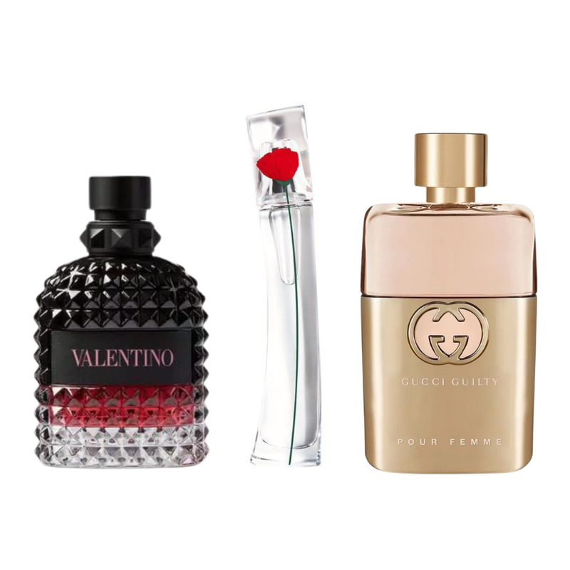 Zestaw 3 perfum | Guilty, Born in Roma Intense, Flower by Kenzo 100 ml