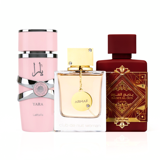 Zestaw 3 perfum | Yara + Club de Nuit Woman + Sublime 100 ml