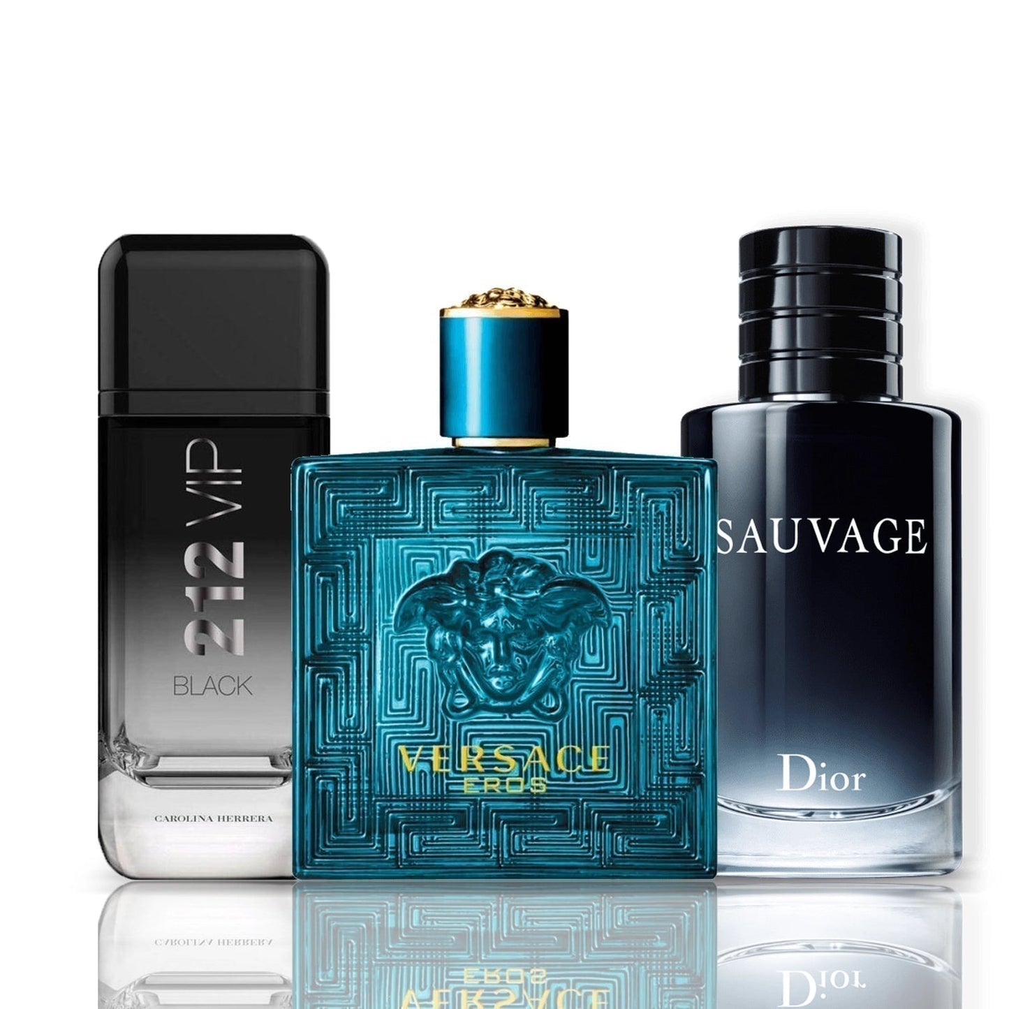 Zestaw 3 perfum | 212 VIP Black + Eros + Sauvage 100 ml