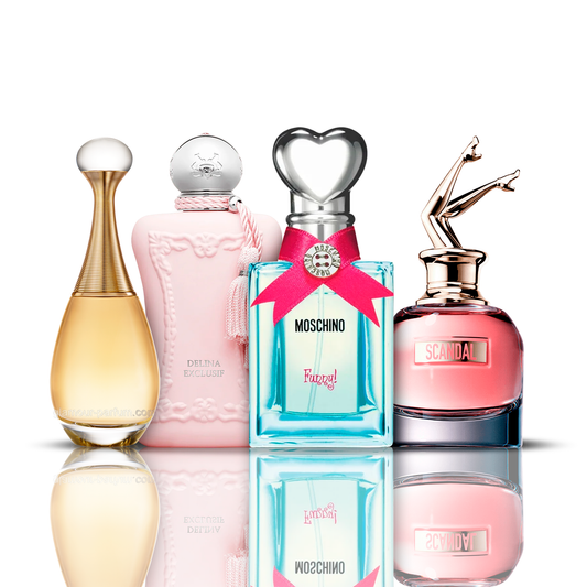 Zestaw 4 perfum | Funny + Delina + Scandal + J'adore 100 ml