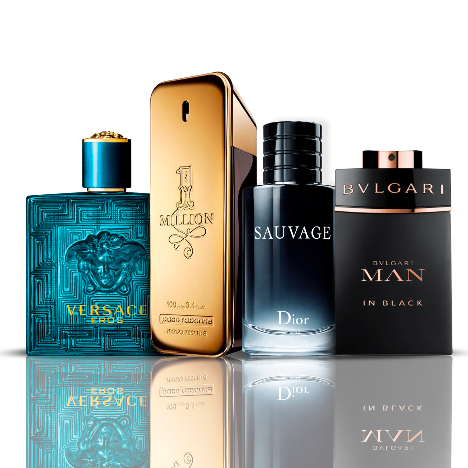 Zestaw 4 perfum | Eros + One Million + Man in Black + Sauvage 100 ml