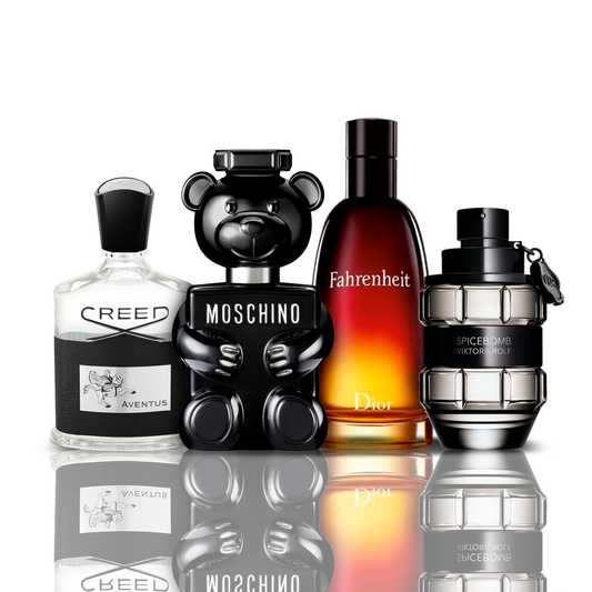 Zestaw 4 perfum | Aventus + Fahrenheit + SpiceBomb + Toy Boy 100 ml