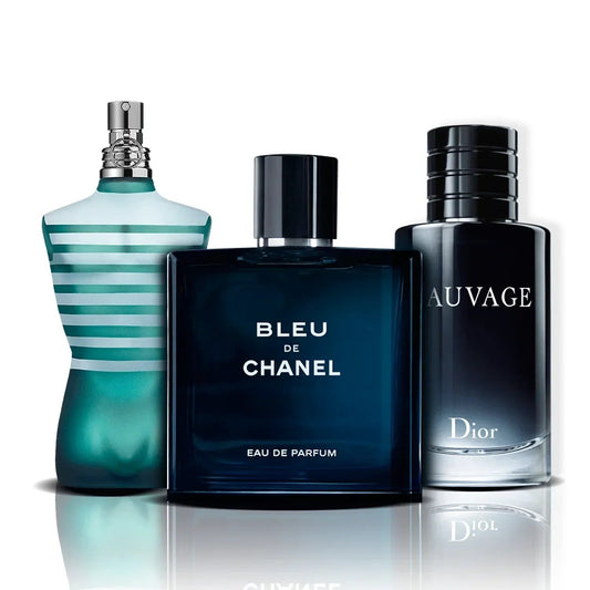 Zestaw 3 perfum | Le Male, Bleu de Chanel i Sauvage 100 ml