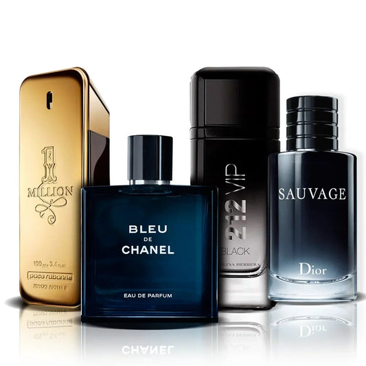 Zestaw 4 perfum | One Million, Bleu de Chanel, 212 VIP Black i Sauvage 100 ml