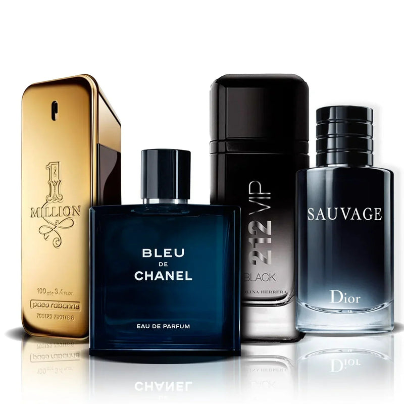 Zestaw 4 perfum | One Million, Bleu de Chanel, 212 VIP Black i Sauvage 100 ml