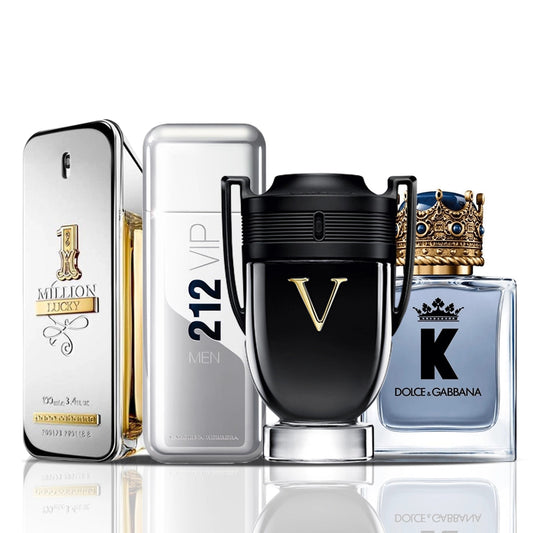 Zestaw 4 perfum | 1 Million Lucky + 212 VIP Men + Invictus Victory + K by Dolce & Gabbana 100 ml