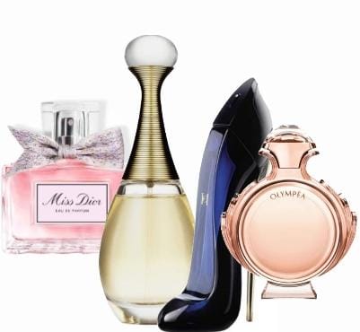Zestaw 4 perfum | Miss Dior + J'adore + Good Girl + Olympéa 100 ml
